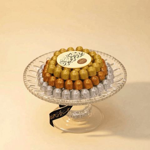 3 Colors of Glittery Chocolate - Crystal Tray