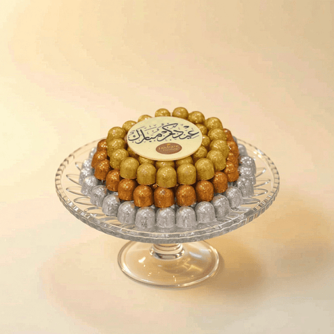 3 Colors of Glittery Chocolate - Crystal Tray