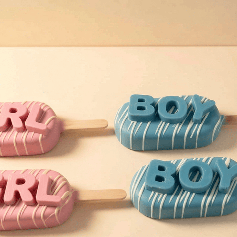 Baby Gender Reveal Chocolate Lollipop