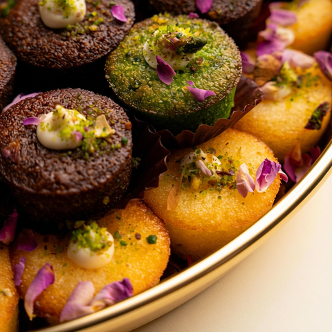 Basbosa with Cream and Pistachio