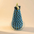 Blue Chocolate Pyramid with 5 Fillings and Fresh Flowers (24)