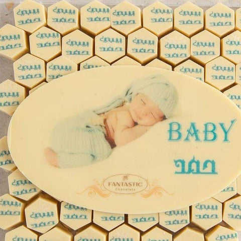 Box of Name Printed Hexagon Shaped Chocolate