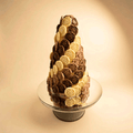 Brown and White Plain Chocolate Tower