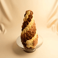 Brown and White Plain Chocolate Tower
