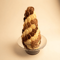 Brown and White Plain Chocolate Tower