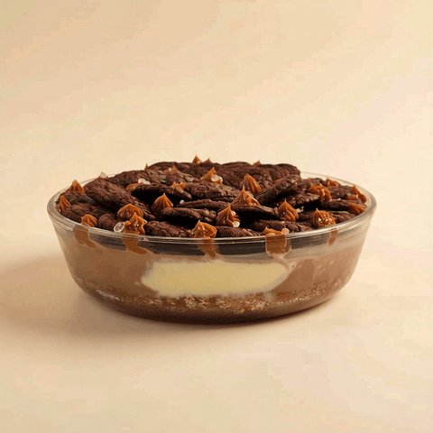 Brownie Cookies Gelato Ice Cream with Salted Caramel