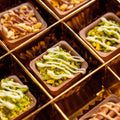 Assorted Chocolate Cups Box - Pistachio, Caramel, Hazelnut, Cheesecake. - Fantastic Chocolate