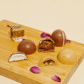 Chocolate Plate with Kinder, Pistachios, Caramel, Almonds