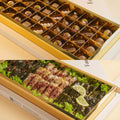 Combo 10 — Two Large Boxes — Grape Leaves & Musakhan with Marble Belgian Chocolate