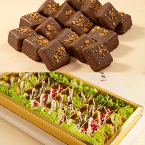 Combo 7 — One & Half Box — Mini Taco & Crispy Rice Cookie Belgian Chocolate