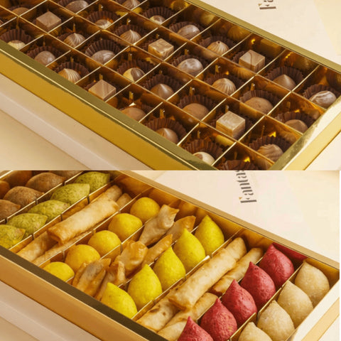 Combo 8 — Two Large Boxes — Kubbeh Mix & Minibites Belgian Chocolate