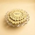 Crystal Engagement Tray of White Printed Chocolate