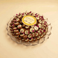 Crystal Engagement Tray with Bride & Groom Name - Printed Chocolates