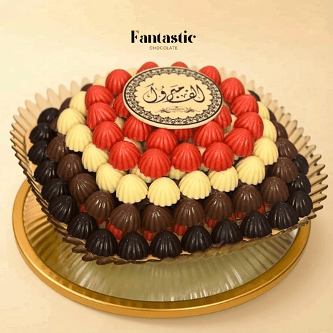 Crystal Tray of 4 Color Chocolates