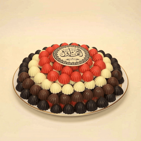 Crystal Tray of 4 Color Chocolates