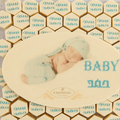 Crystal tray of Baby Name Printed Hexagon Shaped Chocolate
