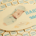 Crystal tray of Baby Name Printed Hexagon Shaped Chocolate