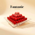 Crystal Tray of Red Color Chocolates 120 Pieces