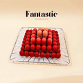 Crystal Tray of Red Color Chocolates 120 Pieces