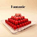Crystal Tray of Red Color Chocolates 120 Pieces