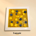 Delicious Mango Ice Cream Cake with Vanilla Cake Layers