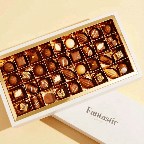 Deluxe Chocolate Box with Kinder, Pistachios, Almonds, Nutella, Raffaello & Caramel Pecans