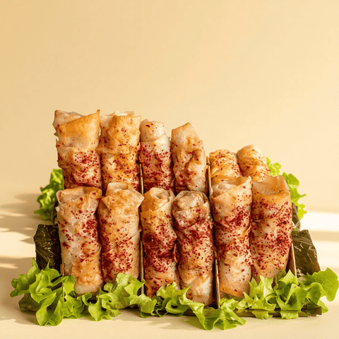 Deluxe Mediterranean Sampler: Grape Leaves & Musakhan Bites