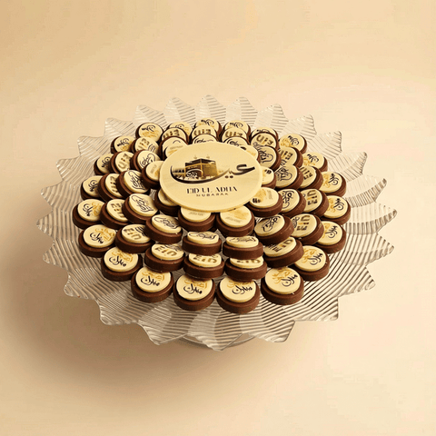 Eid Mubarak Chocolate Crystal Tray