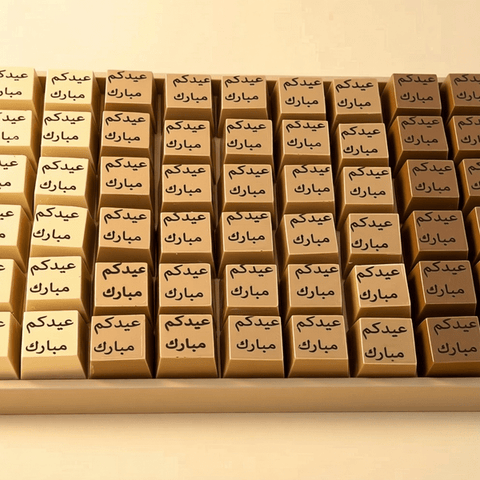 Eid Wooden Tray with Assorted Chocolates