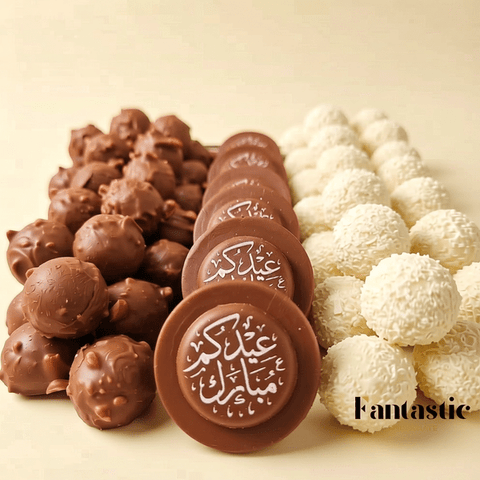 Eid Wooden Tray with Assorted Chocolates