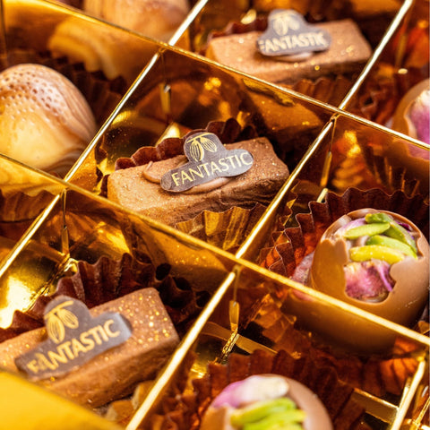 Gourmet Marble Chocolate Box with 36 Exquisite Pieces