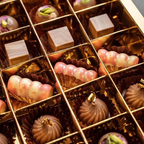 Gourmet Marble Chocolate Box with 36 Exquisite Pieces