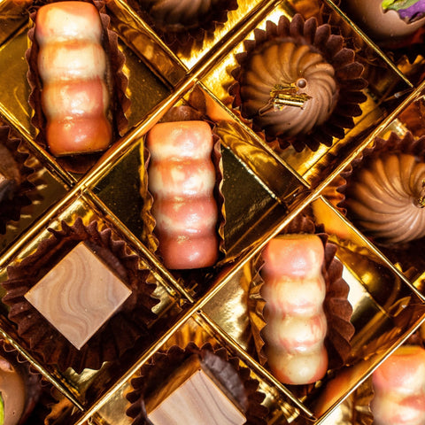 Gourmet Marble Chocolate Box with 36 Exquisite Pieces