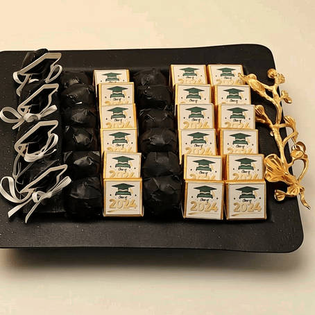 Graduation Chocolate Tray - Black