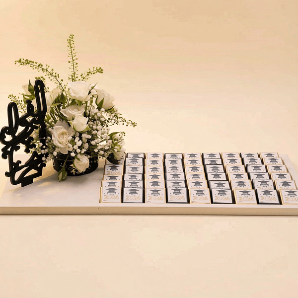 Graduation Chocolate Tray - Gold and Black Wraps
