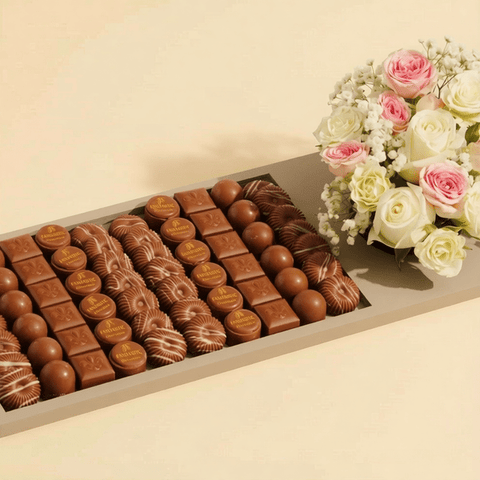 Gray Wooden Chocolates Tray