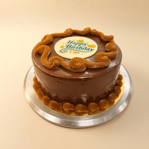 Happy Birthday Chocolate Caramel Cake