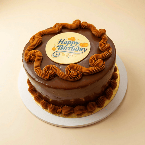 Happy Birthday Chocolate Caramel Cake