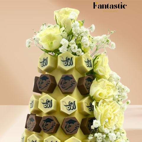 Graduation Hexagon Chocolates Tower (37)