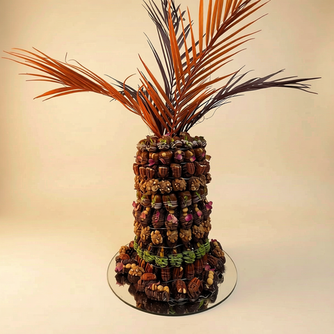 Palm Tree of Stuffed Sukkari & Medjool Dates with LED Lights