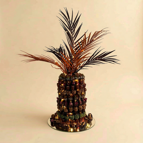 Palm Tree of Stuffed Sukkari & Medjool Dates with LED Lights