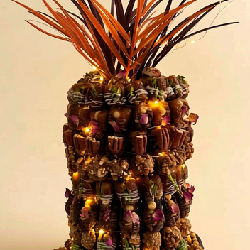 Palm Tree of Stuffed Sukkari & Medjool Dates with LED Lights