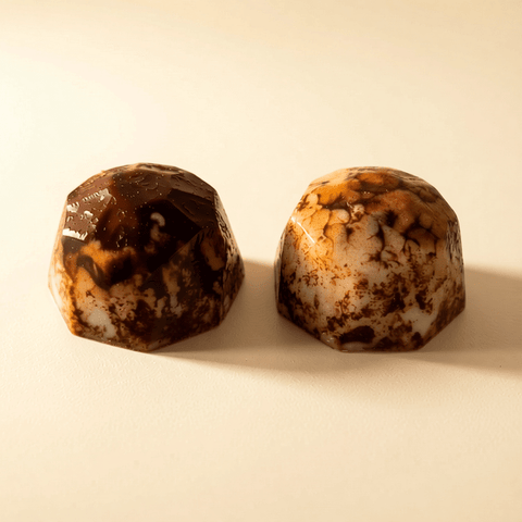 Kunefe & Pistachio Filled White & Milk Marble Chocolates