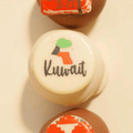 Kuwait Flag Cake Pop Box - 36 Pieces, Crispy Chocolate and Vanilla Cakes