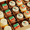 Kuwait Flag Cake Pop Box - 36 Pieces, Crispy Chocolate and Vanilla Cakes