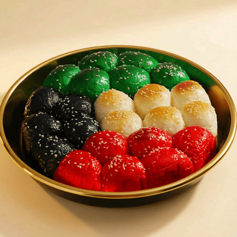 Kuwaiti flag cheese - stuffed honeycomb bread