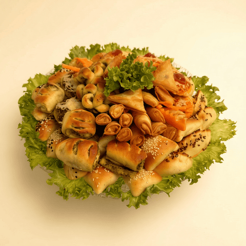 Large Mixed Pastries Crystal Plate