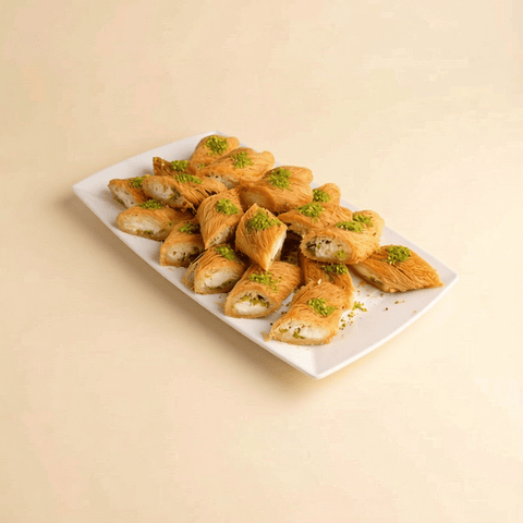 Mabrouma with Cream and Crunchy Pistachio