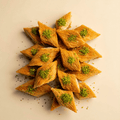 Mabrouma with Cream and Crunchy Pistachio