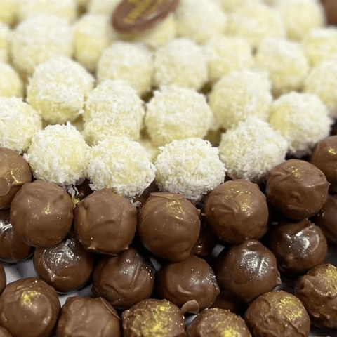 Mini White & Brown Truffle Balls Tray